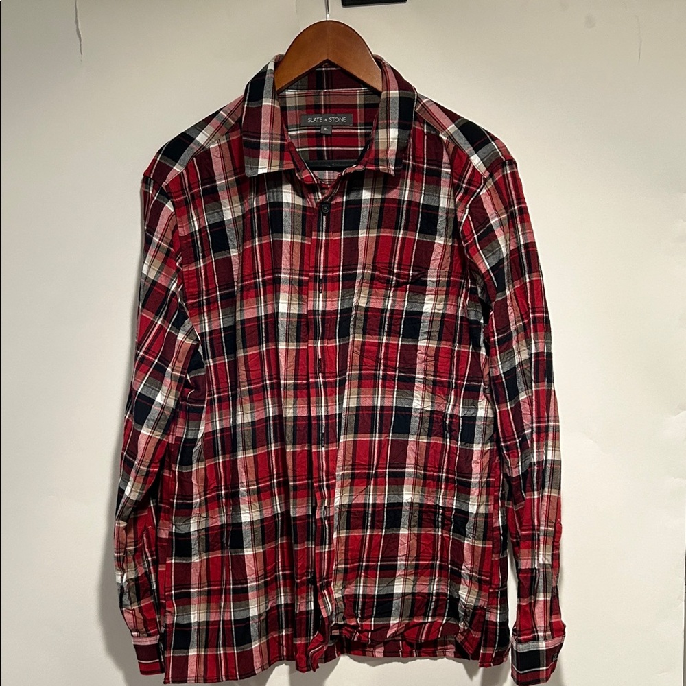 NWOT Slate & Stone Red and Black Flannel Shirt
